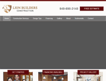 Tablet Screenshot of lionbuilder.com